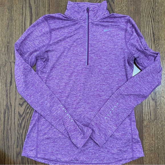 Nike Running Dri-Fit 1/4 Zip Purple Size Small - Picture 1 of 8